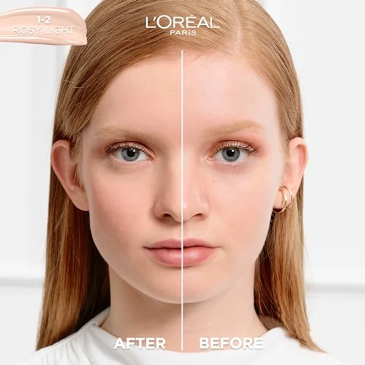 L'Oréal Paris True Match Nude Getönt Volumengebendes Serum Foundation mit Hyaluronsäure - 1-2 Rosy Light - 30ml - Vegan – Bild 3