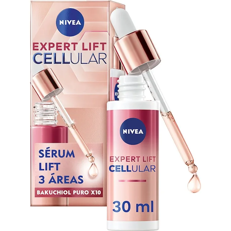 NIVEA EXPERT LIFT CELLULAR Serum, Anti-Aging Gesichtsserum mit Bakuchiol, Lifting für Gesicht, Hals und Dekolleté, 30 ml