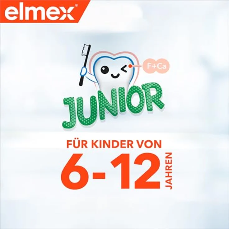 elmex Zahnpasta Junior 6-12 Jahre, medizinische Zahnreinigung mit 1400 ppm Fluorid, 4x75ml – effektiver Kariesschutz für bleibende Zähne – Bild 5