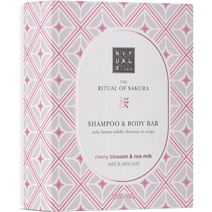 RITUALS The Ritual Of Sakura Shampoo & Body Bar, 100 g, All-in-One Pflege für Haare und Körper, mit Reismilch und Kirschblüten, für alle Hauttypen