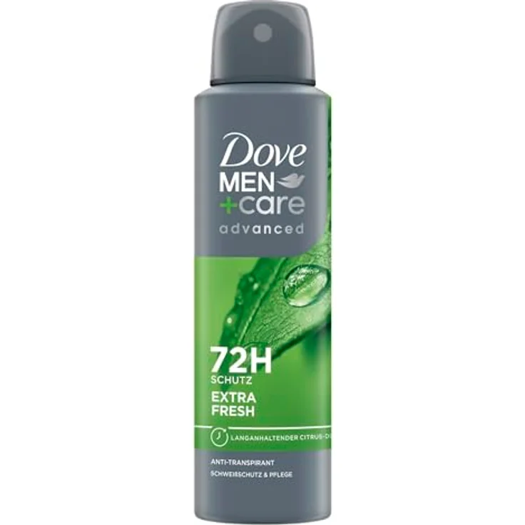 Dove Men+Care Advanced Anti Transpirant Spray Extra Fresh, 72 Stunden Schutz gegen Körpergeruch und Achselnässe, 150 ml, PETA-vegan – Bild 1