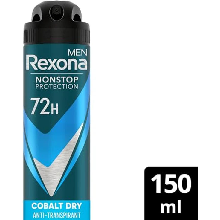 Rexona Men Nonstop Protection Deospray Cobalt Dry 72h Antitranspirant, 6x 150 ml – Bild 3