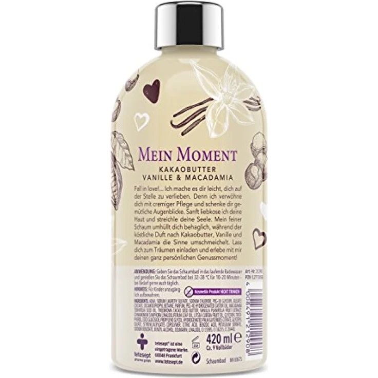 tetesept Schaumbad "Auszeit" – Badeschaum - mit pinker Orchidee & Ylang Ylang, auch für Kinder – sanfte Pflege mit natürlichen Aroma-Ölen & langanhaltendem Schaum – 2 x 420 ml - Preisvergleich – Bild 2