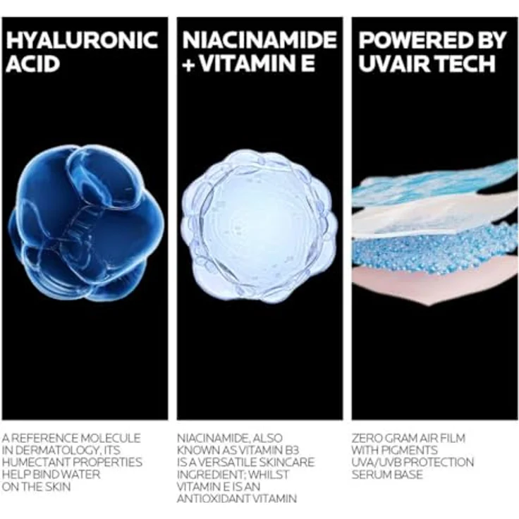 La Roche-Posay Anthelios UVAIR Serum Sonnenschutz LSF50+ Light, 50 ml, getönte Formel mit 16 Stunden antioxidativem Schutz und 24 Stunden Feuchtigkeit – Bild 5