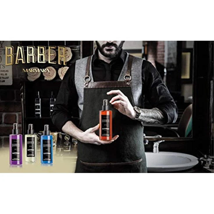 BARBER MARMARA No.3 Eau de Cologne Pump-spray Herren, 3x250ml After Shave - desinfizierend, kühlend, erfrischend - Herren Duft mit Bergamotte und holzigen Noten – Bild 2