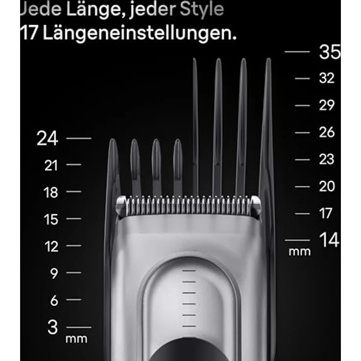 Braun HC7590, Haarschneider Series 7, Schwarz, Silber, 3 mm, 3,5 cm, 50 min, Integrierte Batterie, 1 h – Bild 5
