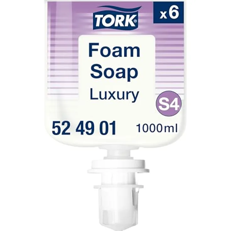 Tork luxuriöse Schaumseife S4, Blütenduft, 6 × 1.000 ml, PH-neutral, transparent