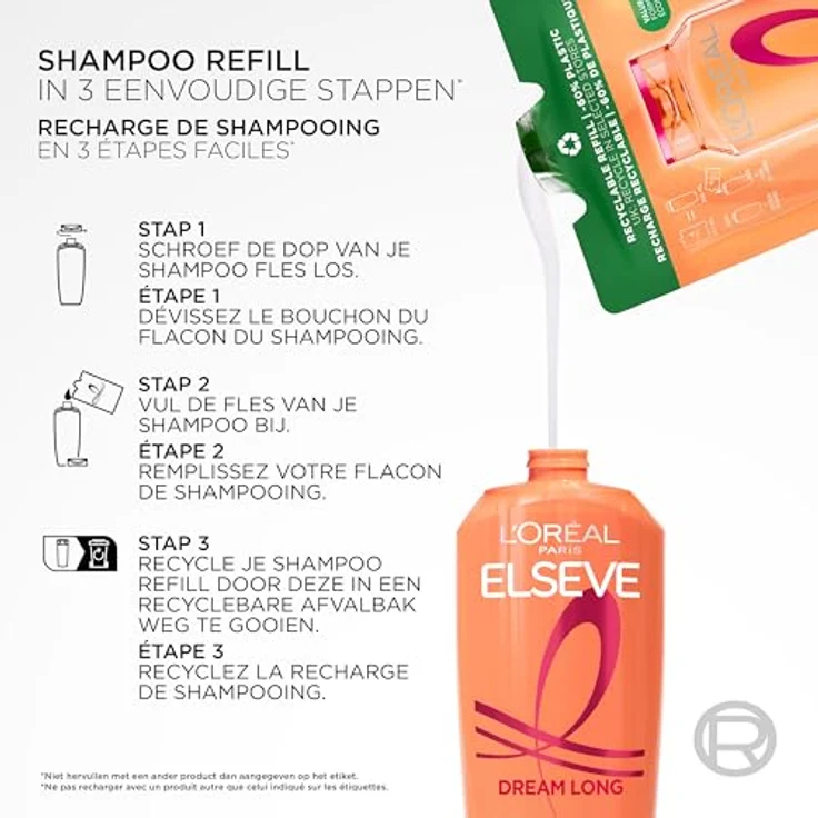L'Oréal Paris Elvive Reparatur-Shampoo Dream Length, mit Keratin und Rizinusöl für regeneriertes, langes Haar ohne Doppelspitzen, 250 ml – Bild 5