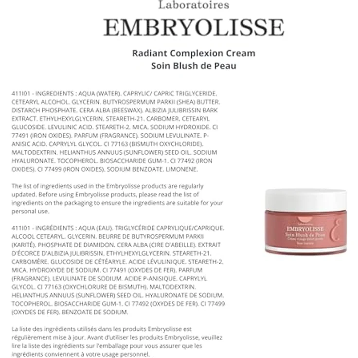 Embryolisse Soin Blush De Peau, aufhellende Gesichtscreme gegen Müdigkeitsanzeichen, 50 ml – Bild 6