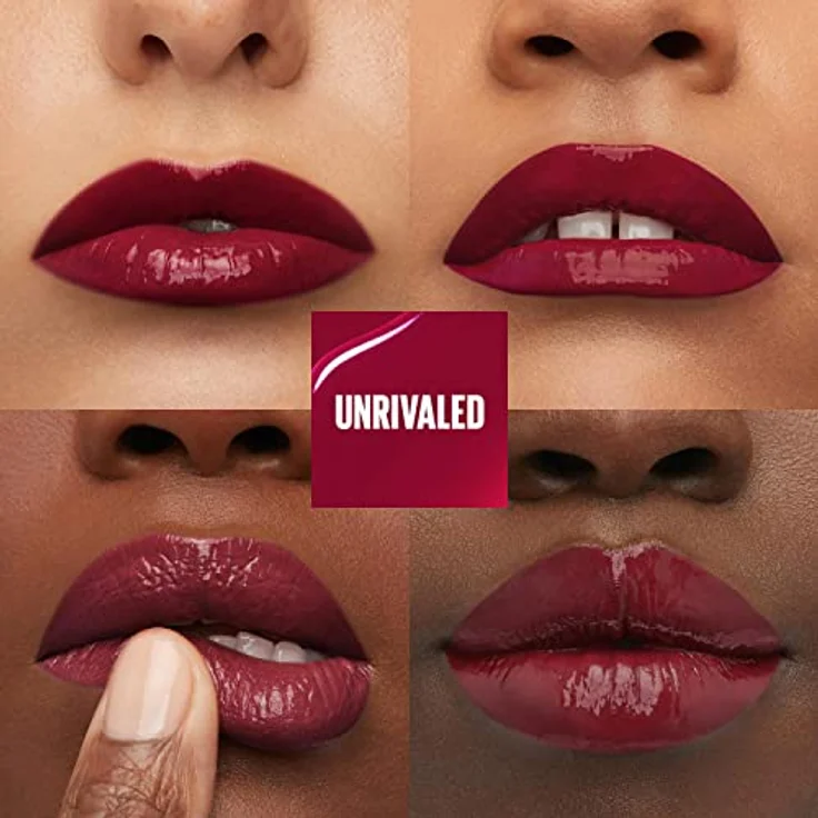 Maybelline New York flüssiger Lippenstift, Liquid Lipstick mit 16 Stunden Halt und glänzendem Finish, Super Stay Vinyl Ink, Nr. 30 Unrivaled, 4,2 ml – Bild 4
