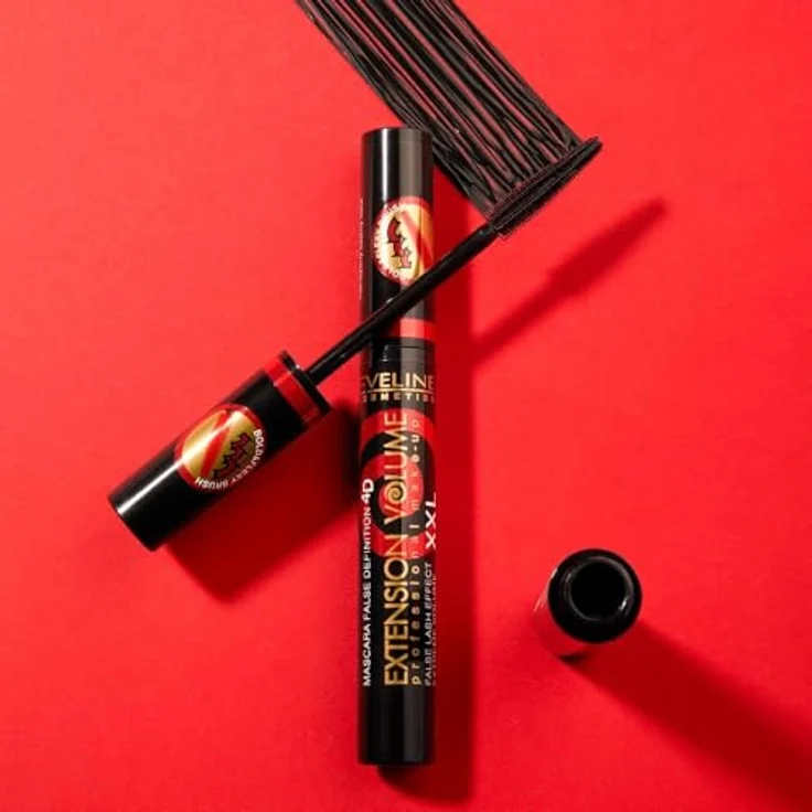 Eveline Cosmetics Extension Volume Mascara, XXL-Volumen für künstliche Wimpern, schwarz, 10 ml – Bild 2