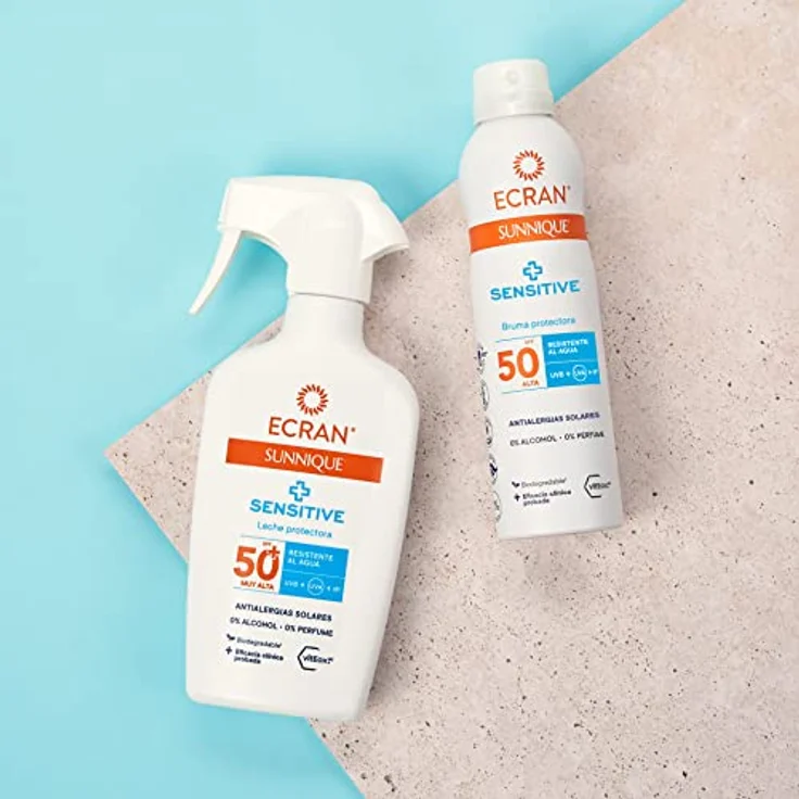 ECRAN SUNNIQUE - Sun Cream - Sunnique Sensitive+ Fluido Protector SPF 50plus - Sonnenschutzcreme für das Gesicht, 50ml – Bild 4