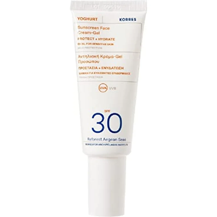 KORRES Yoghurt SonnencremeGel für das Gesicht, SPF30, 40 ml, ideal für sensible Haut geeignet – Bild 1