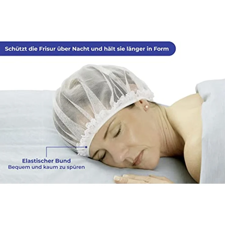 Maximex Haarnetz 2er Set - 2er Set, Polyethylen, 23 x 20 cm, Weiß – Bild 4
