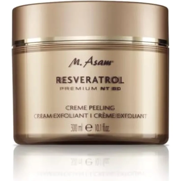 M. Asam RESVERATROL PREMIUM NT50 Creme Peeling (300 ml) – Peeling für Gesicht & Körper mit Hyaluronsäure, Vitamin E & Sheabutter, bekämpft verhornte Hautstellen & verleiht einen frischen Teint