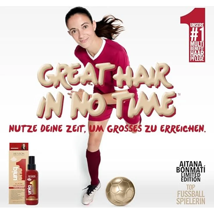 REVLON PROFESSIONAL UniqOne Hair Treatment Aitana Bonmatí Limited Edition, 150 ml, Leave in Haarkur für bessere Kämmbarkeit & Glanz, Anti Frizz Spray mit Hitzeschutz, vegan – Bild 3