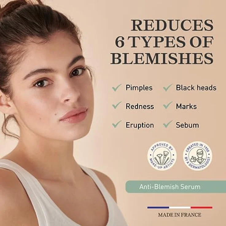 Embryolisse Anti-imperfections Serum, Gesichtsserum gegen Unvollkommenheiten, 30 ml, für empfindliche Haut, dermatologisch getestet – Bild 3