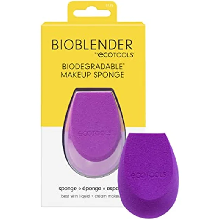 ECOTOOLS Bioblender Make-up-Schwamm für flüssiges und cremiges Make-up, 40 g, 3175, violett