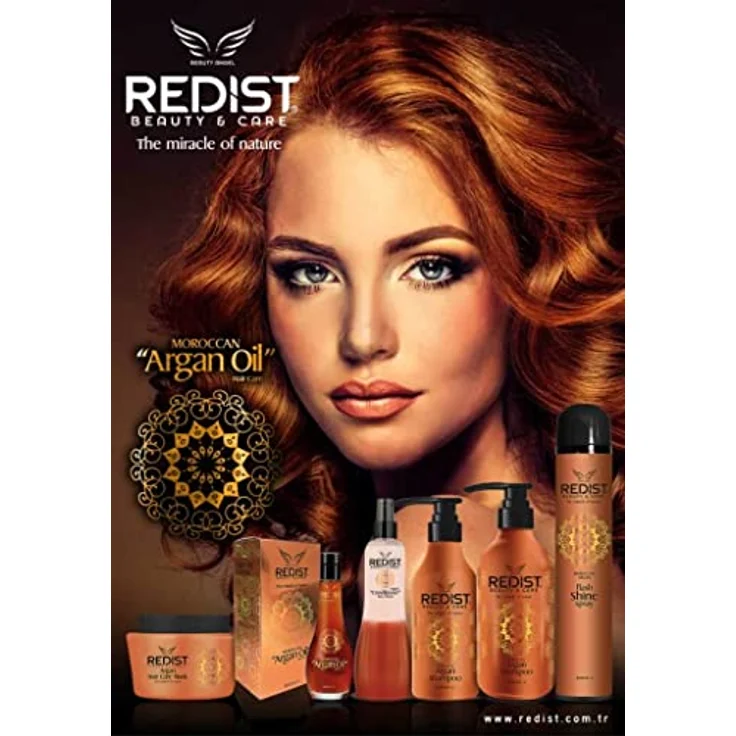 Redist Arganöl Shampoo 1000 ml – Feuchtigkeitsspendendes Shampoo für trockenes und strapaziertes Haar mit intensiv reparierender Wirkung und Antifrizz-Effekt – Bild 6