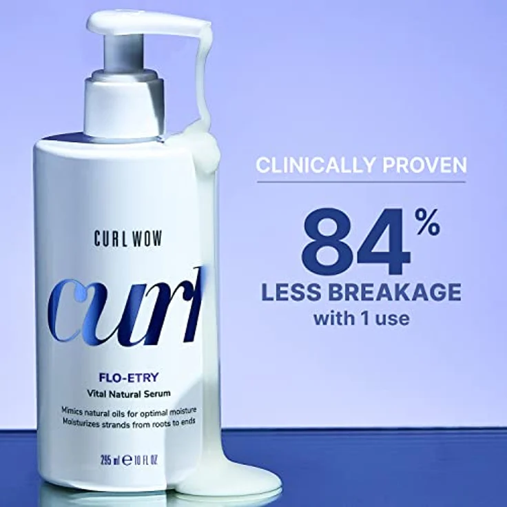 Color Wow Haarserum Lockiges Haar "Flo-Etry", Hitzeschutz Locken Anti-Frizz, Curl Wow Hair Serum, Geschmeide Locken intensive Haarpflege, 295ml – Bild 3