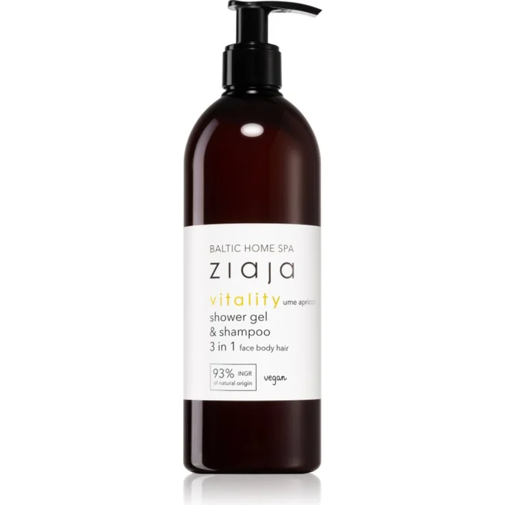 Ziaja Baltic Home Spa Vitality Duschgel, 500 ml, für Gesicht, Körper und Haare, vegan, 93% natürliche Inhaltsstoffe