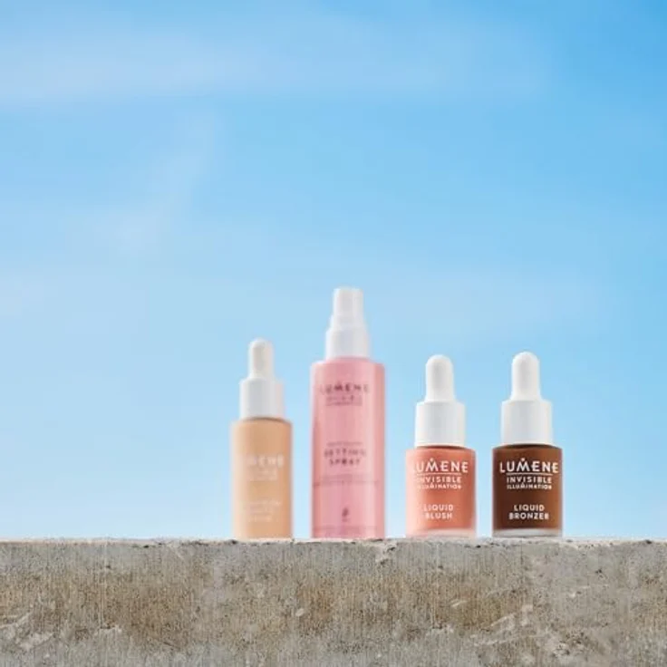 Lumene Invisible Illumination Dewy Glow Setting Spray, feuchtigkeitsspendendes Fixing Spray mit nordischem Weidenröschen und Algen, schwerelos – Bild 7