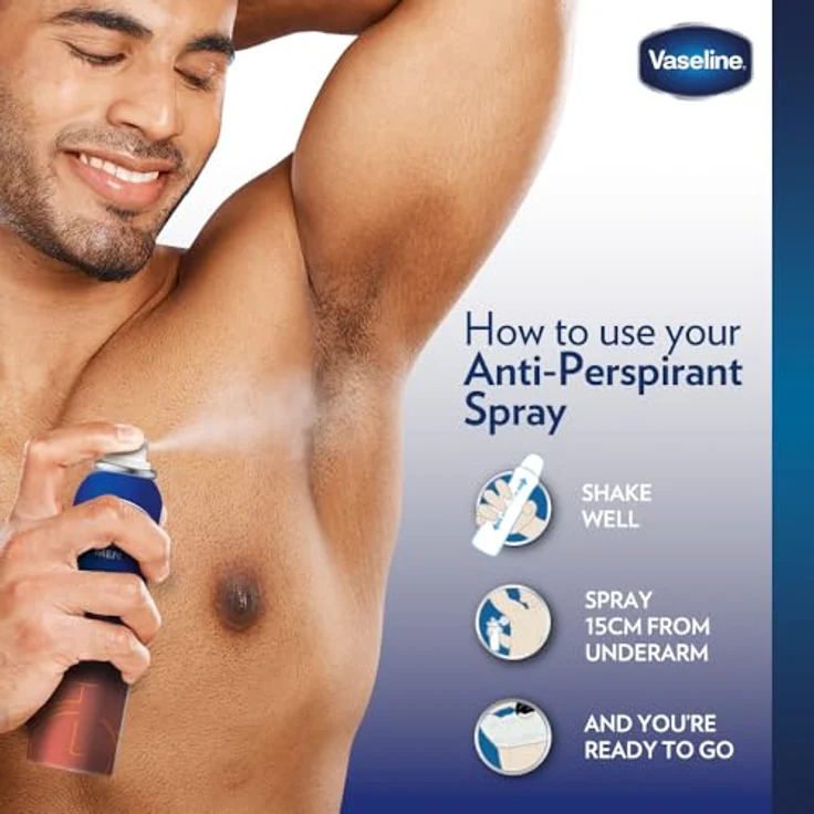 Vaseline Men Active Dry 48h 250ml, Deodorant für aktiven und trockenen Schutz – Bild 3