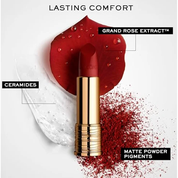 Lancôme L'Absolu Rouge Drama Matte Lippenstift 205 Nude Frisson, langanhaltend und feuchtigkeitsspendend, 3,6 g – Bild 5