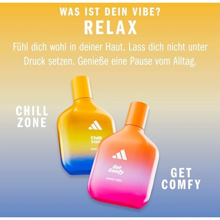 adidas Vibes Chill Zone Eau de Parfum, entspannender Unisex-Duft mit würzigen Noten, 100ml – Bild 5