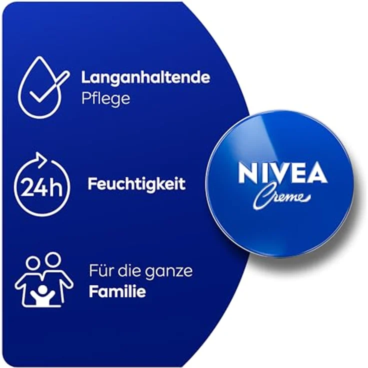 NIVEA Creme Dose Universalpflege, klassische Feuchtigkeitscreme für alle Hauttypen, reichhaltige Hautpflege mit hautverwandtem Eucerit (30 ml) – Bild 3