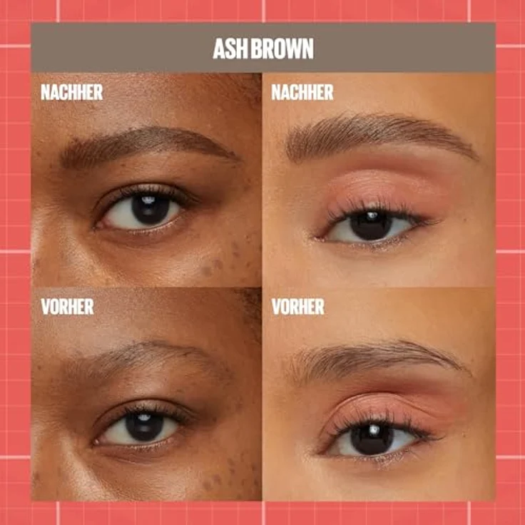 Maybelline Build-A-Brow 2-in-1 Augenbrauenstift und Fixiergel, 1,65 g - ASH BROWN mit 24 Stunden Halt – Bild 2