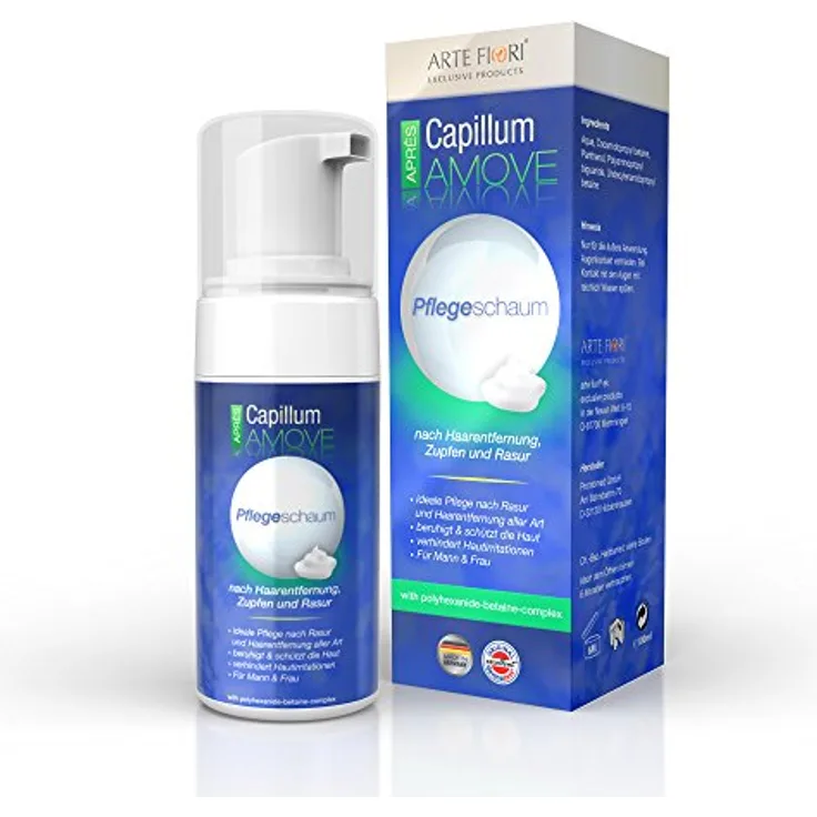 ARTE FIORI Après After Shave | Pflegeschaum für das Gesicht ohne brennen 100ml extra sanft & effektiv nach Haarentfernung, Epilieren, Rasur aller Art