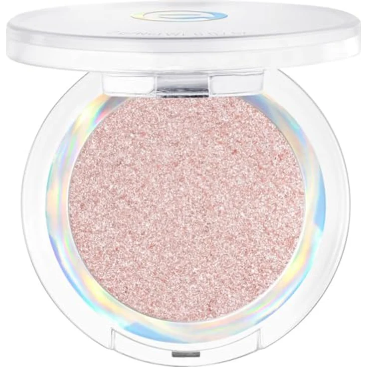 Essence Mono Eyeshadow Glitter, Lidschatten 02 Rosy Sparkle, cremige Pudertextur mit intensivem Eissilber-Glanzeffekt, 2g – Bild 1