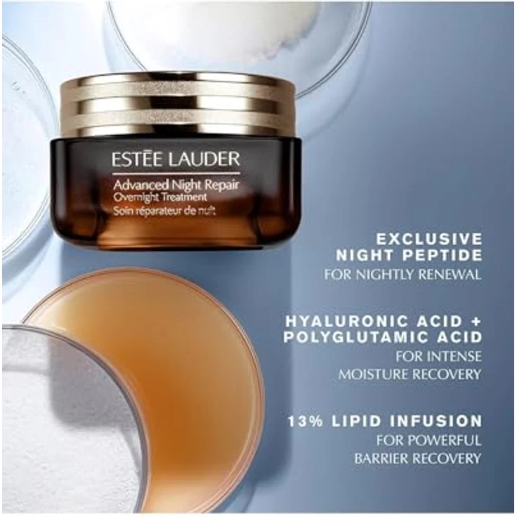 Estée Lauder Advanced Night Repair, feuchtigkeitsspendende Nachtcreme gegen Falten, 65 ml, dermatologisch getestet – Bild 3