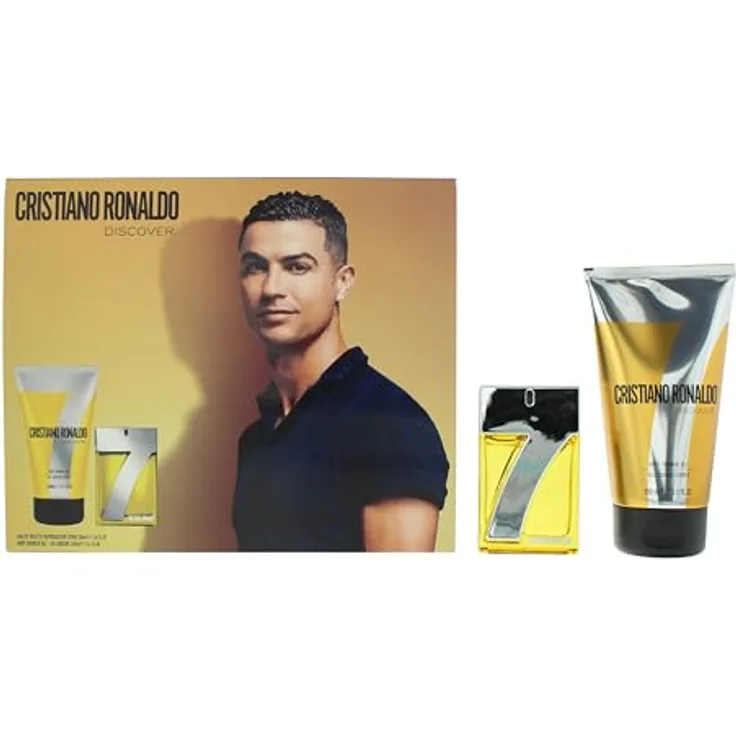 CR7 Cristiano Ronaldo Discover Geschenkset, Eau de Toilette 30ml + Shower Gel 150ml, fougere-zitrus Duft mit frischen Zitrusnoten