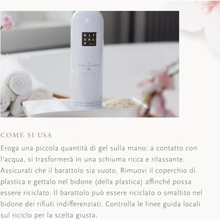 RITUALS The Ritual of Sakura Vorteilspack mit 3 x Duschschaum – Duschgel mit Kirschblüten und Reismilch – zarter, blumiger Duft – Value Pack 3 x 200 ml – Bild 4