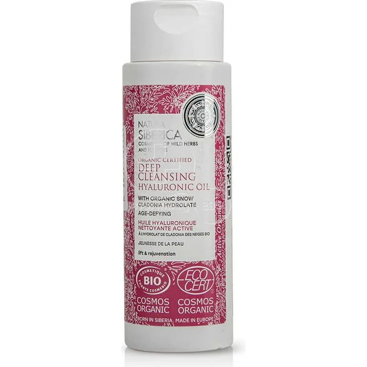 Natura Siberica Age Defying Deep Cleansing Hyaluronic Oil 150ml, Abschminköl für reife Haut mit nährenden Eigenschaften