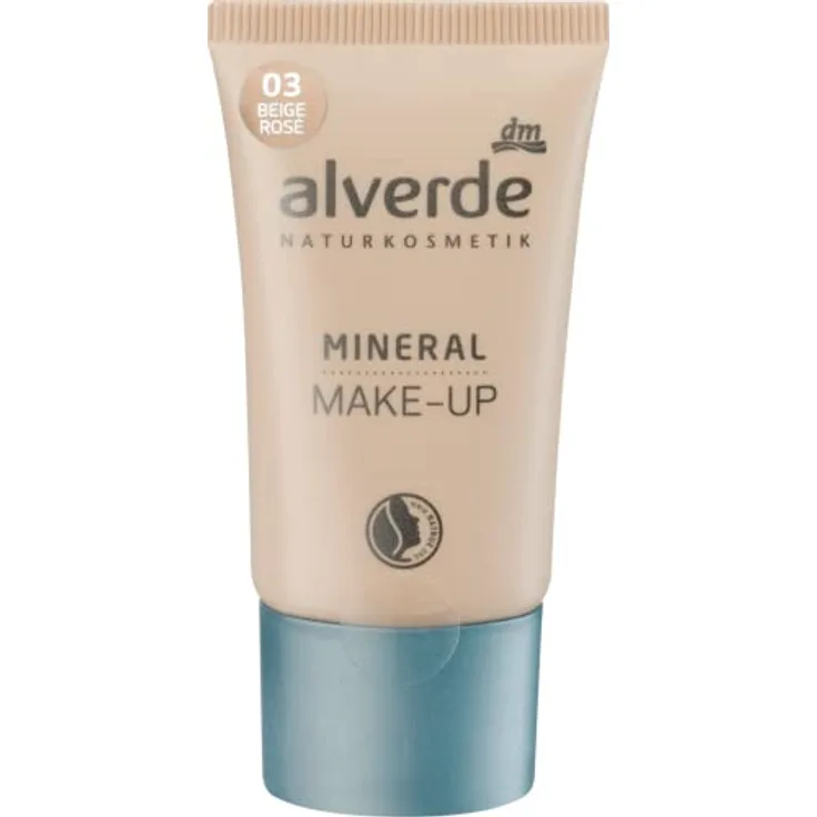 alverde NATURKOSMETIK vegan Mineral Make-up beige rosé 03, 30 ml