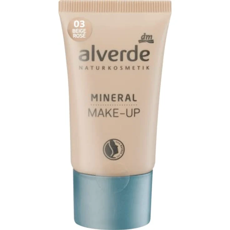 alverde NATURKOSMETIK vegan Mineral Make-up beige rosé 03, 30 ml – Bild 1