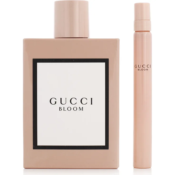 Gucci Bloom Eau de Parfum, Geschenkset 100ml + Mini 10ml, pinke Flasche mit blumigen Noten