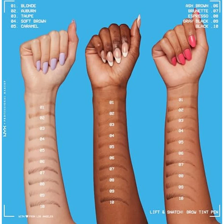 NYX Professional Makeup Lift & Snatch Brow Tint Pen, Augenbrauenstift 1 ml in Caramel mit präziser Spitze für natürlich definierte Brauen – Bild 3