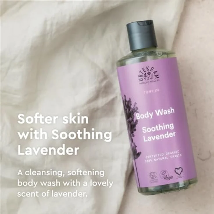 Urtekram Waschlotion - Alle Hauttypen - Soothing Lavender - 500 ml, Vegan, Biologisch, Natürlichen Ursprungs - Lavendel-vegan – Bild 3