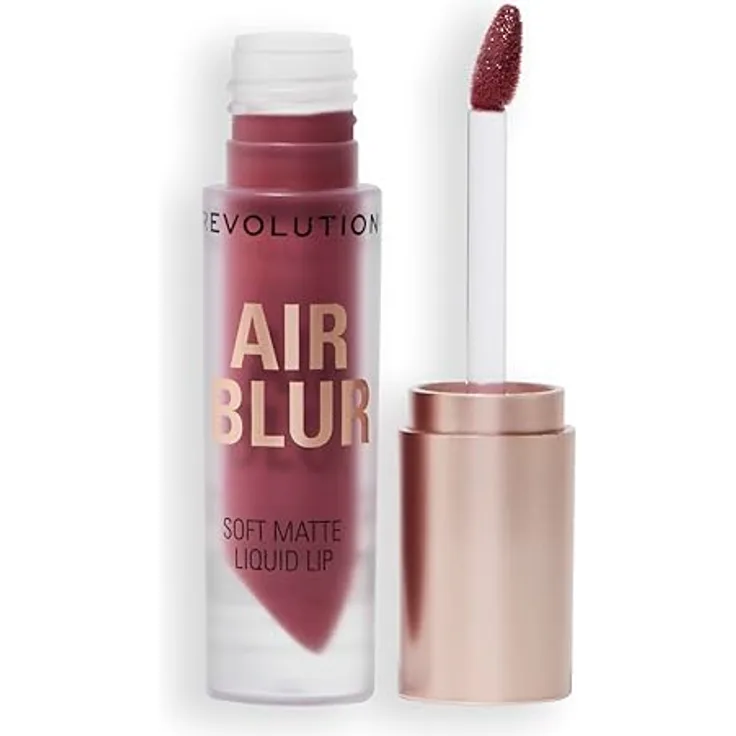 Revolution Beauty London Air Blur Matt Flüssiger Lippenstift - Langanhaltende Lippenfarbe - Vegan & Cruelty-Free - Black Cherry Cool-Toned Mauve - 3.5ml