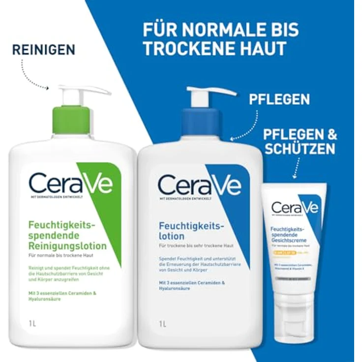 Cerave HYDRATING CLEANSER for normal to dry skin 1000 ml für normale und trockene Haut mit feuchtigkeitsspender Wirkung – Bild 7