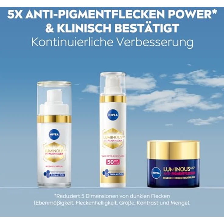 Nivea LUMINOUS630 Anti-Pigmentflecken Nachtcreme, Regenerierende Feuchtigkeitspflege mit Hyaluronsäure, 50ml – Bild 8