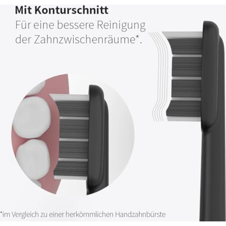 Zahnheld Gero Bürstenköpfe Medium elektrische Schallzahnbürste schwarz 3 Stück – Bild 5