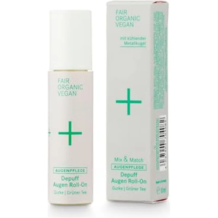 i+m Naturkosmetik Depuff Augen Roll-On 10ml, kühlender Bio Augenroller mit Hyaluron & Aloe Vera, Anti-Aging Augenpflege für Männer & Frauen, vegan