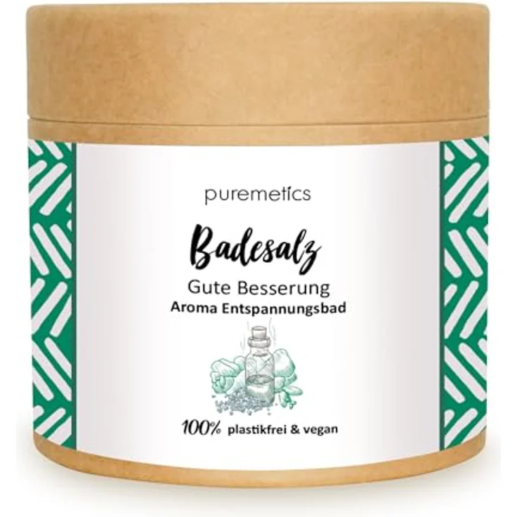 puremetics Badesalz 'Verschiede Aromen' | Totes Meer Salz | Aromatisiert | 400 g | Entspannungsbad | Aromatherapie (Gute Besserung) – Bild 1