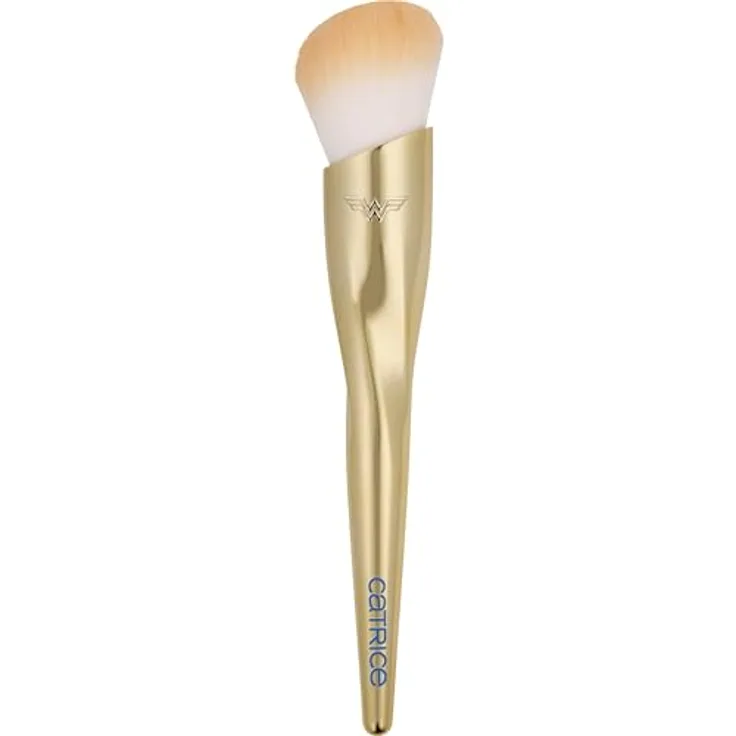 Catrice Wonder Woman Blush Brush, Rougepinsel mit synthetischen Borsten für natürliches Rouge-Ergebnis, goldener Griff