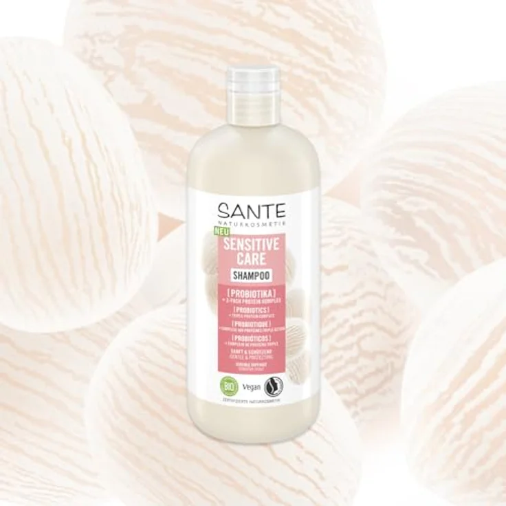 SANTE Naturkosmetik Sensitive Care Shampoo Probiotika + 3-Fach Protein Komplex, veganes Haarshampoo für gestärktes und mit Feuchtigkeit versorgtes Haar, 500 ml – Bild 3